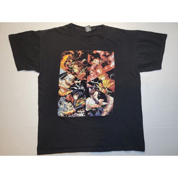 Demon Slayer Kimetsu No Yaiba‎ Tanjiro Nezuko Kenitsu Anime Manga Mens Shirt M - Picture 1 of 6